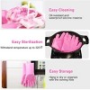 Racxily 1 Pair Magic Silicone Brush Dishwashing Gloves Cleaning Sponge Pet Scrubber Heat Resistant Wash Gloves - 3 of 4