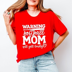 Simply Sage Market Warning Softball Mom Short Sleeve Tee - 1 of 4