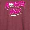 Women's - Monster High - Monster High Lightning Logo Lightweight French Terry Wide Neck Long Sleeve Shirt - 2 of 4