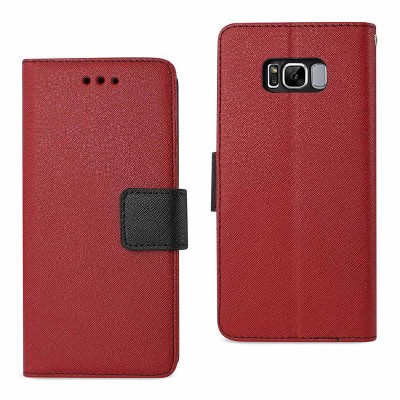 Reiko Samsung Galaxy S8 Edge /S8+/ S8 Plus 3-in-1 Wallet Case in Red