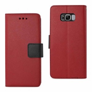 Reiko Samsung Galaxy S8 Edge /S8+/ S8 Plus 3-in-1 Wallet Case in Red - 1 of 4
