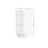 HOMLUX Easy-DIY Ready to Assemble Bath Vanity Cabinet without Top in Shaker White - 3 of 4