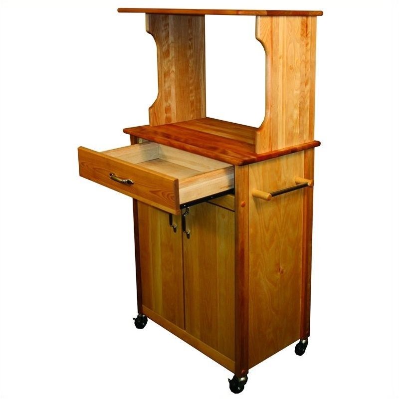 Wood Microwave Cart in Brown-Pemberly Row, 2 of 4