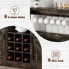 Snynuxx 47" Farmhouse Coffee Bar Cabinet with Shelves and Sliding Barn Door - 4 of 4