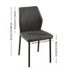 NicBex Dining Chair Set of 4 PU Leather Living Room Armless Chair with Metal Legs - 3 of 4