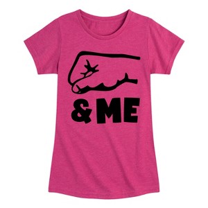 Girls' - Instant Message - Daddy And Me Fist Bump Fitted Short Sleeve Graphic T-Shirt - 1 of 4