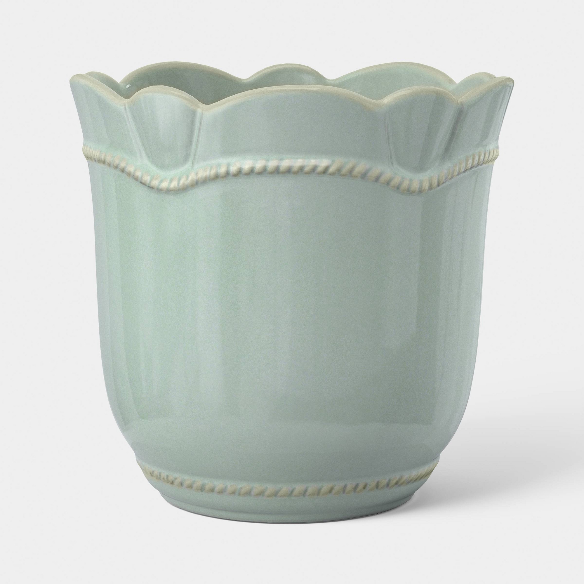 8" Ceramic Outdoor Planter Blue - Threshold™ designed with Studio McGee
