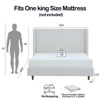 GDFStudio Eveleth 54" Headboard Upholstered Wingback Bed with Solid Wood Legs - 3 of 4
