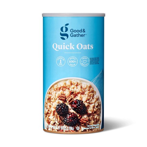 Vntg Kroger Brand Quick Cooking Oats Cereal Round Box Cincinnati Ohio Boy &  Girl
