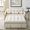 LOVMOR Pull Out Sleep Sofa Bed, with side pockets, Adjsutable Backrest and Lumbar Pillows, for Apartment, Office, Living Room - 2 of 4