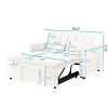Daybed Sofa,Modern Velvet Daybed Sofa With Adjustable Back And Pillows,Convertible Sofa Bed,Daybed Sofa For Living Room-Cuddlewood - 4 of 4