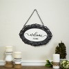 VIP Metal 15 in. Black Oval Hanging Welcome Sign - 3 of 4