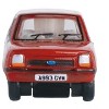 Ford Fiesta Mk1 RHD (Right Hand Drive) Venetian Red 1/148 (N) Scale Diecast Model Car by Oxford Diecast - 3 of 4