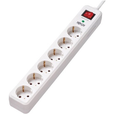 Tripp Lite TLP6G18 6-Outlet Surge Suppressor/Protector - 6 x Schuko Type F - 250 J - 230 V AC Input