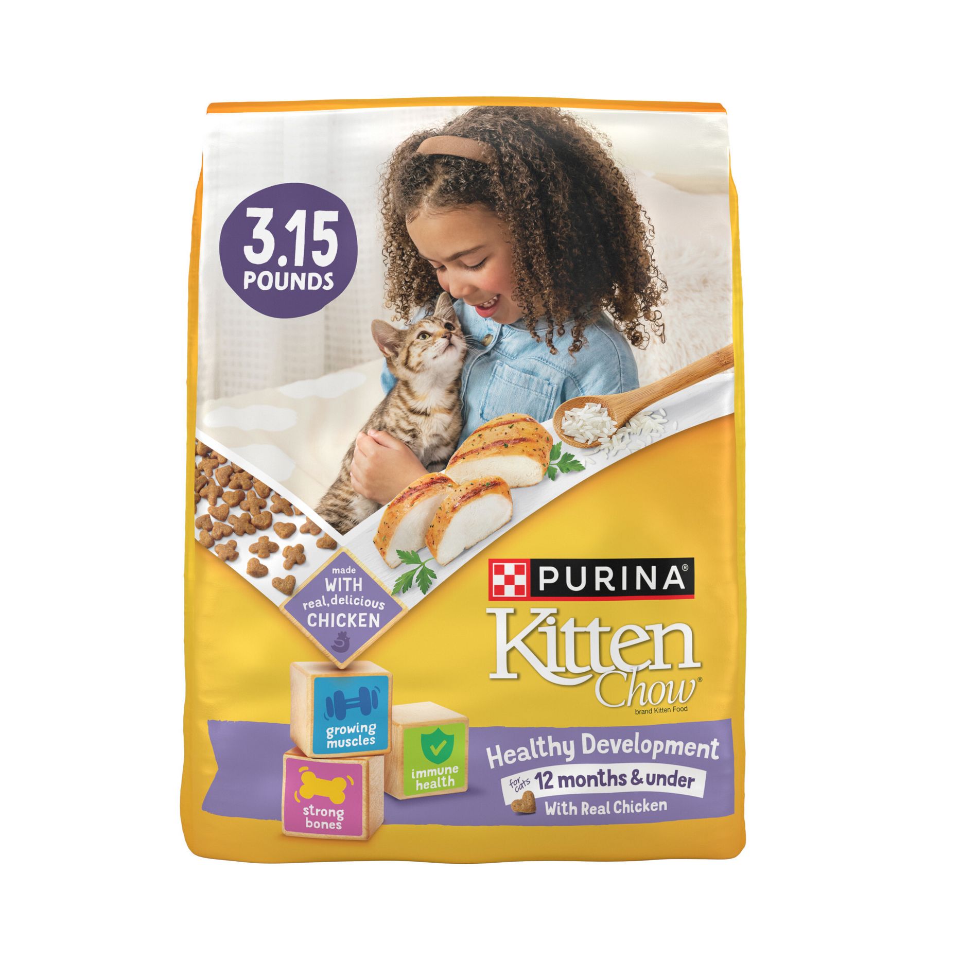 Purina Kitten Chow Nurture Kitten Muscle & Brain Development Chicken Flavor Dry Cat Food