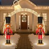 Best Choice Products Christmas Nutcracker Bear 5ft Pop UpLighted Large Holiday Decoration w/150 Twinkling LED lights for Outdoor, Indoor - Red - 3 of 4
