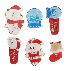 Unique Bargains Christmas Hair Clips 6 Pcs - 1 of 4