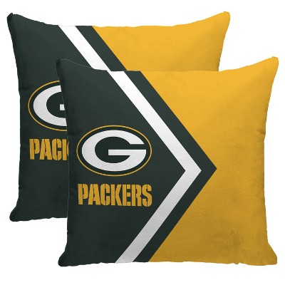 NFL Green Bay Packers Side Arrow Poly Span Throw Pillow - 2pk