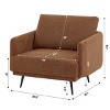 Nebula Vortex 37.5'' Tan Color Wide Oversized Armchair Accent Chair Single Seat Sofa for Living Room - 2 of 4