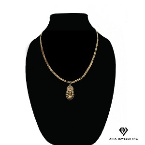 Aria Jeweler Inc Chain with Diamond St. Mary - 1 of 2
