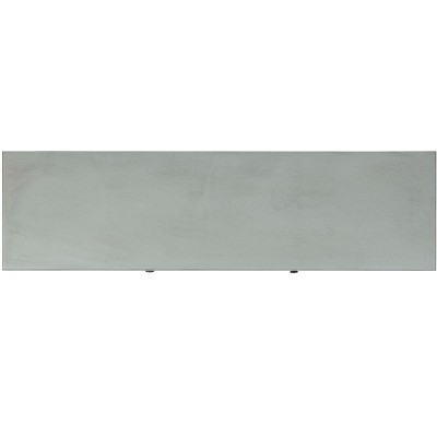 Distressed Gray Wood and Metal Hallway Table with Storage