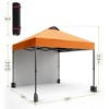 10x10 Pop Up Canopy Tent, Instant Portable Shelter with Wheeled Bag and Silver Coated Top, Adjustable Heights Gazebo with Sidewall, Outdoor Sun Shade - 3 of 4