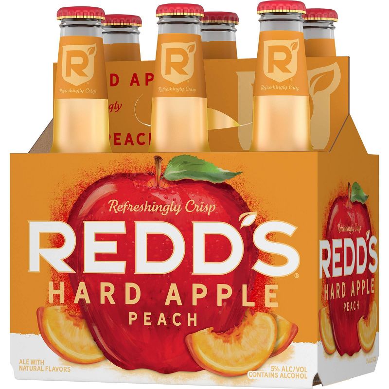Redd&#39;s Hard Apple Peach Ale Beer - 6pk/12 fl oz Bottles, 3 of 10