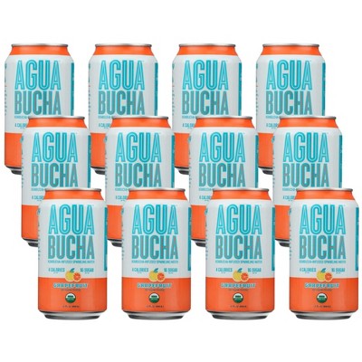 Agua Bucha Grapefruit Soda - Case of 12/12 fz