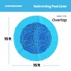 Swimline Round Overlap Above Ground Pool Liner Standard Gauge with Swirl Bottom Design and LamiClear Protection Against Fading, Blue - image 3 of 4