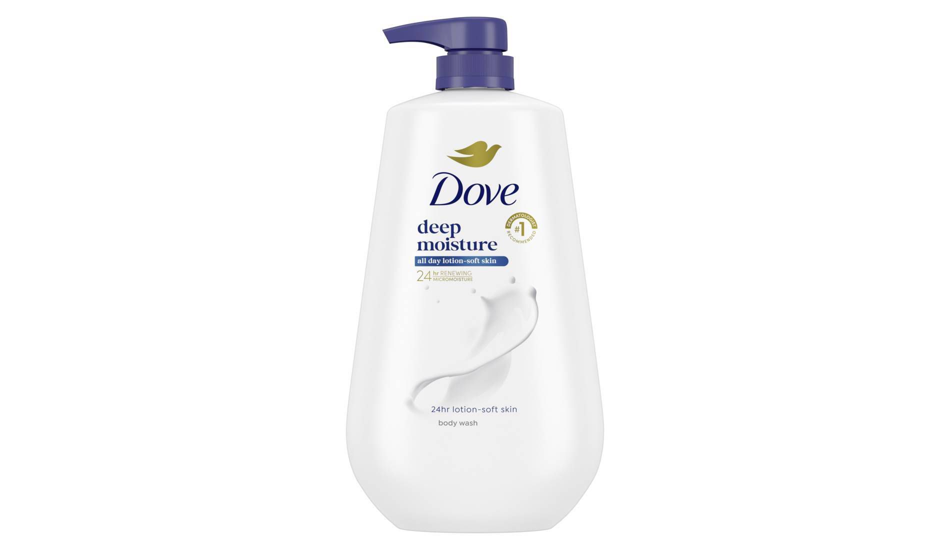 Dove Beauty Deep Moisture Body Wash Nourishes the Driest Skin 24hr Lotion-Soft Skin - 30.6 fl oz