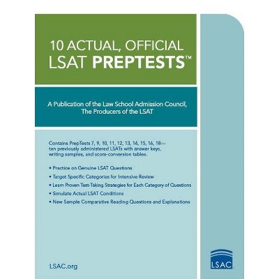 10 Actual, Official LSAT Preptests - (Paperback)