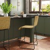 Chapin Modern Woven Counter Height Barstool with Metal Legs - Threshold™: Square Seat, Sled Base - image 2 of 4