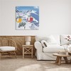 Stupell Industries Ski Life Shuttle Snowy Mountain Landscape Snowboard Athlete, 30" x 30" - 2 of 4
