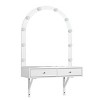 32" Wall Mounted Floating Makeup Vanity with 3-Color Lighted Mirror,2 Drawers and USB Charging Station-The Pop Home - 3 of 4