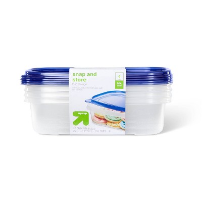 Snap And Store Medium Rectangle Food Storage Container - 4ct/76oz - Up &  Up™ : Target