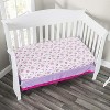 Everyday Kids 2-Pack Fitted Girls Crib Sheets, Soft Breathable Polyester, Fits Standard Crib Mattress 28x52, Princess Lavender Nursery Sheets - 2 of 4