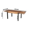 Royal Hampton 83 Inch Extendable Rectangular Dining Table, Handcrafted Mango Wood Top with Iron Legs - 4 of 4