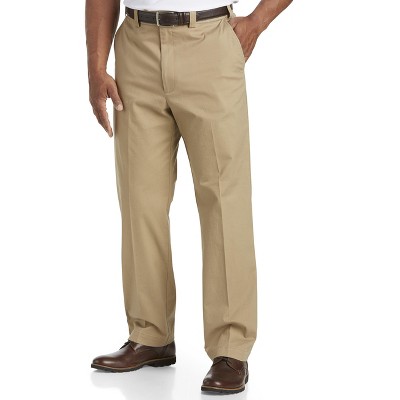 Oak Hill by DXL Big and Tall Pleated Premium Stretch Twill Pants 