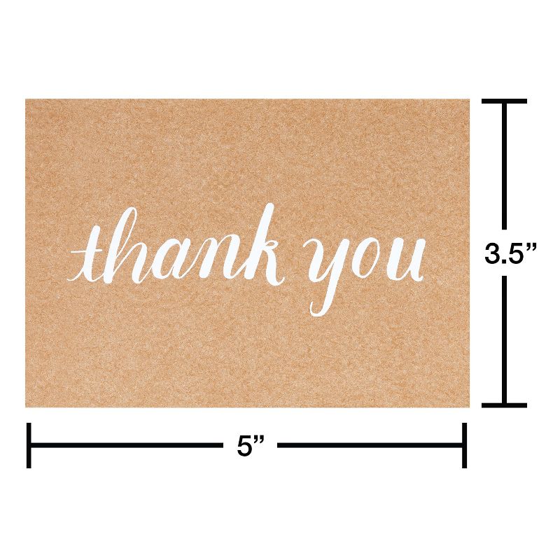 24ct Thank You Cards with Envelopes Kraft - Spritz&#8482;, 6 of 9