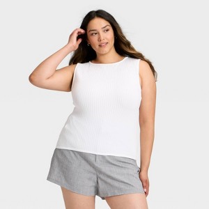 Women's Ribbed Seamless Tank Top - A New Day™ - 1 of 3