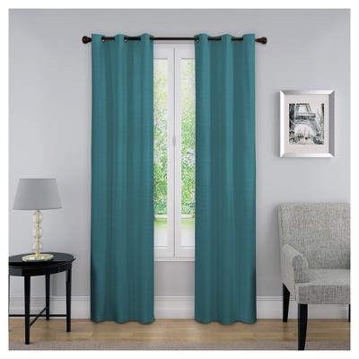 63"x40" Nikki Thermaback Blackout Curtain Panel Teal - Eclipse