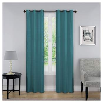 95"x40" Nikki Thermaback Blackout Curtain Panel Teal - Eclipse