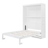 TIRAMISUBEST Full/Queen Size Murphy Bed Wall Bed with Storage Shelves, Space Saving Foldable Murphy Cabinet Bed, Modern Murphy Bed Chest - 3 of 4