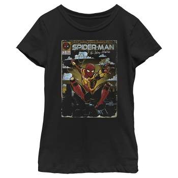 Girl's Marvel Spider-Man: No Way Home Comic Book Cover T-Shirt