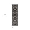 Ivory Black And Gray Oriental Area Rug - 3 of 4