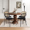 2 PCS Rattan Dining Chairs with Metal Legs and Rattan Back for Dining Room, Kitchen, Living Room - 2 of 4
