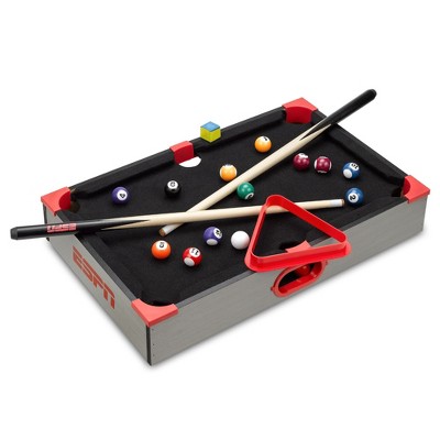 ESPN Tabletop Billiards Game, Mini Pool Table for Indoor Games