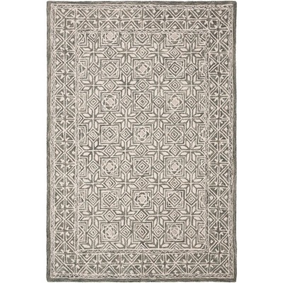 Ivory Elegance Hand-Tufted Wool Round Area Rug, 47&quot;