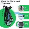 Ultra Lightweight Elderly Wheelchair, Foldable Transport Chair with 8"/10" Honeycomb Tires, for Travel, Hospital, Home Use - 3 of 4