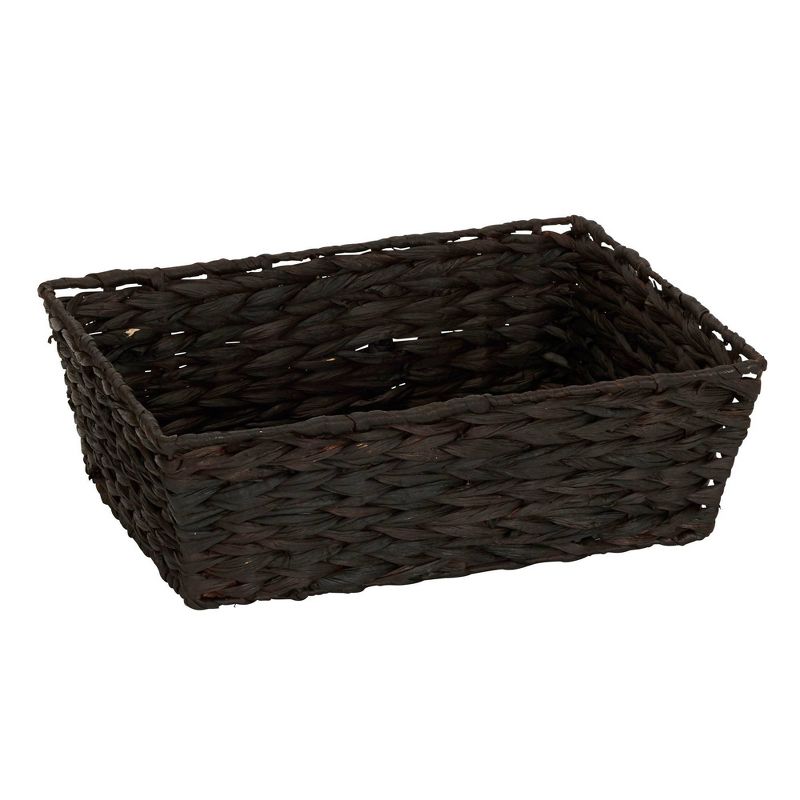 Household Essentials Set of 4 Hyacinth Stained Baskets Brown, 5 of 18